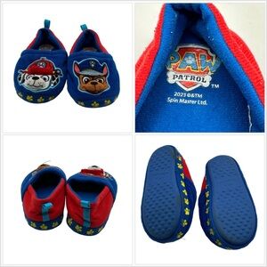 Boy’s Paw Patrol Pups Chase Marshall Toddler 7 - 8 Slip On Slippers Easy on Off